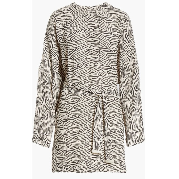 Nanushka Hierro Zebra Print Long Sleeve Minidress, Small - Picture 6 of 14